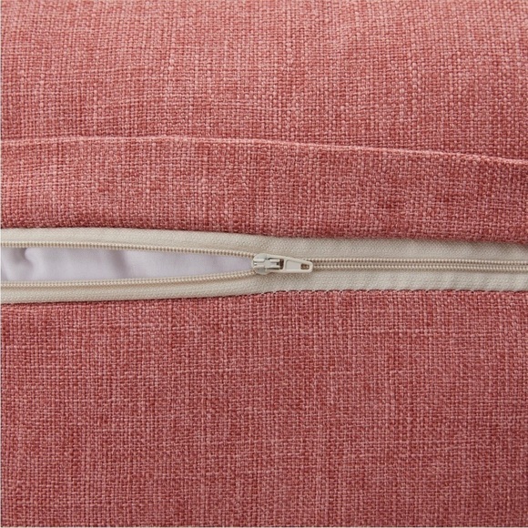 Farmhouse Mid Century Modern Bohemian Decorative Pink Linen Pillow Case Cover - Picture 4 of 14